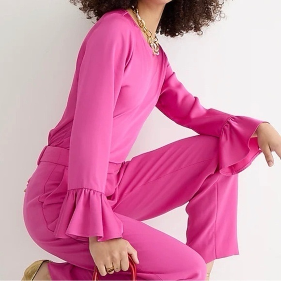 J. Crew Tops - NWOT J Crew Winter garden top pink size SP​​​​​​​​​​